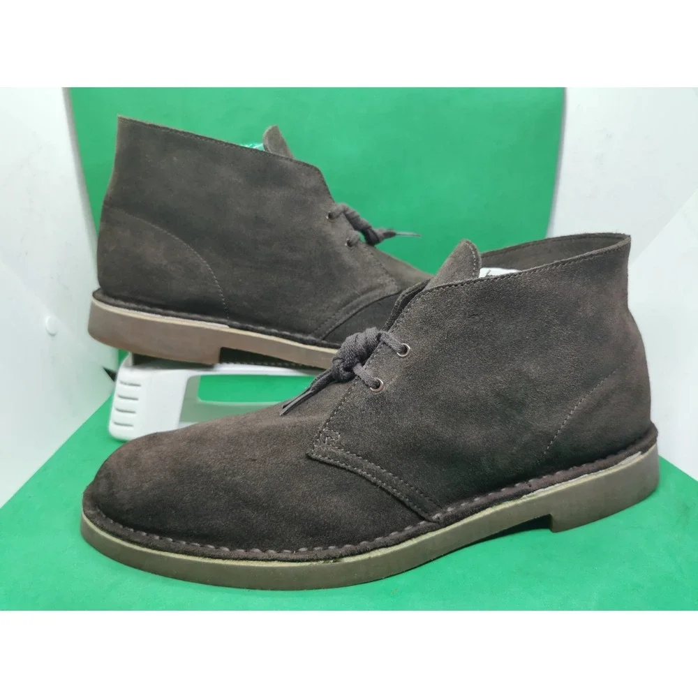 Clarks Bushacre 2 Chukka Brown Suede Leather Chukka Boots Lace Up Men Size 13 M